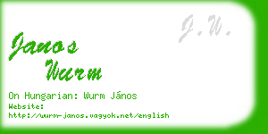 janos wurm business card